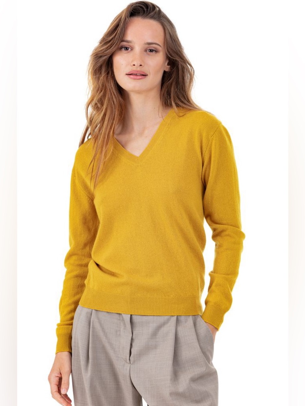 Adagio Silk Cashmere‎ Vneck Sweater Size Large